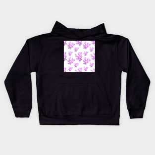 Purple leaves Kids Hoodie